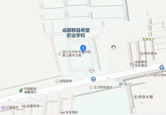 成都希望衛(wèi)校地圖